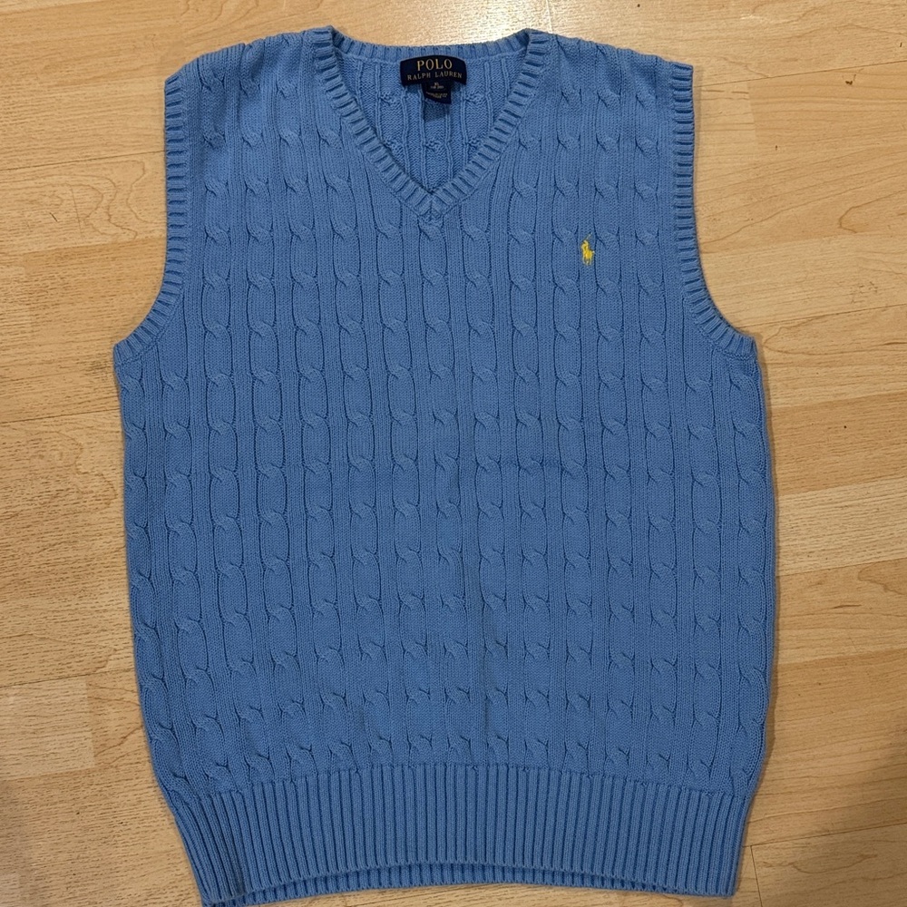Polo by Ralph Lauren Light Blue V-Neck Sweater Vest